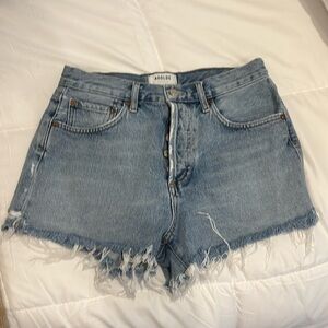 AGOLDE Cut off denim shorts